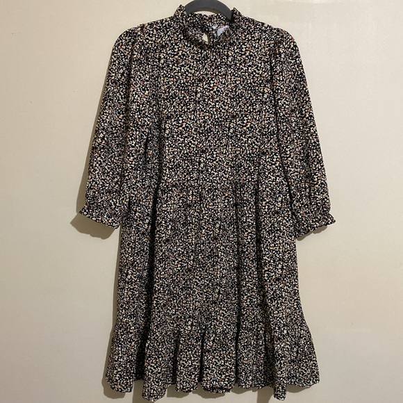 ONLY High Neck Ruffle Frill Mini Baby Doll Smock  Dress Size Small - Picture 3 of 13